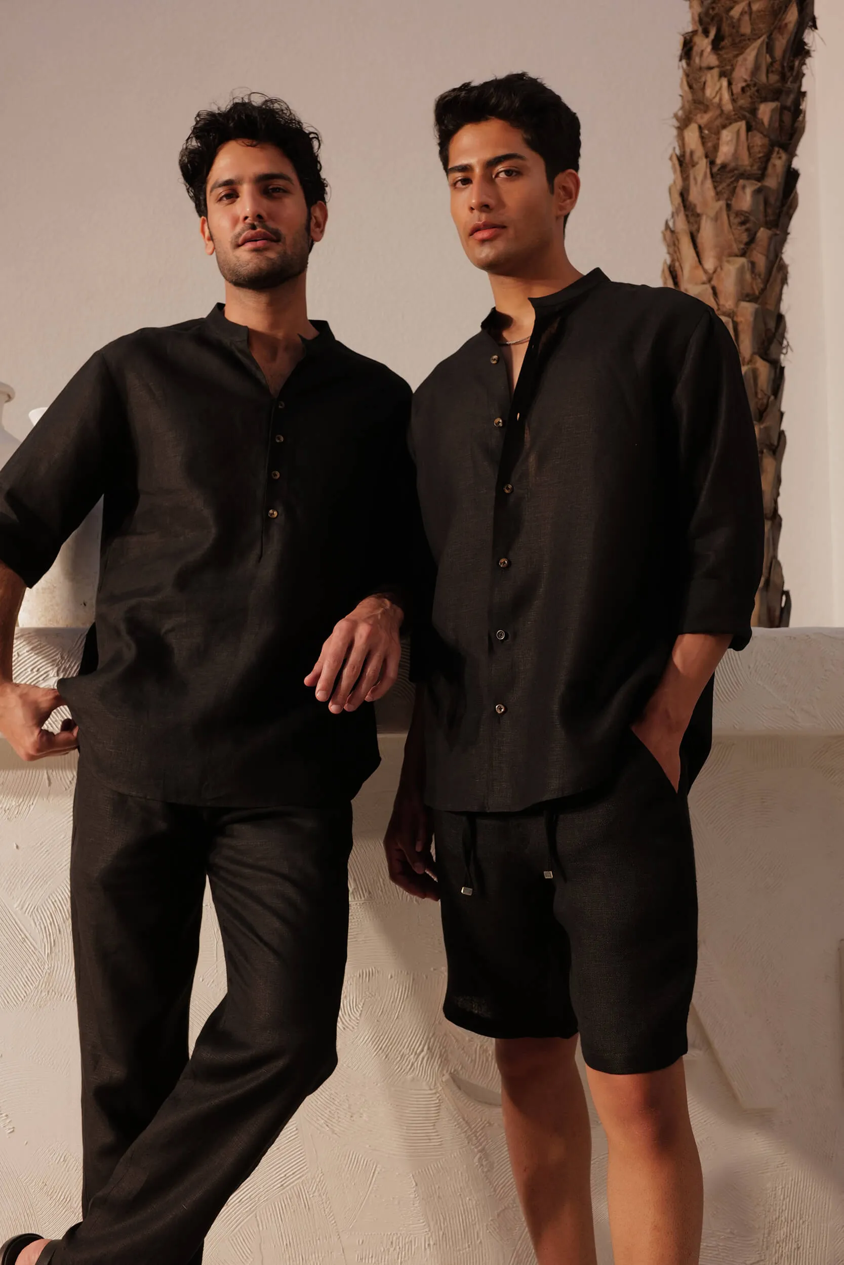 Tuscany Shirt - Man & Corsica Pants - Man (Black)