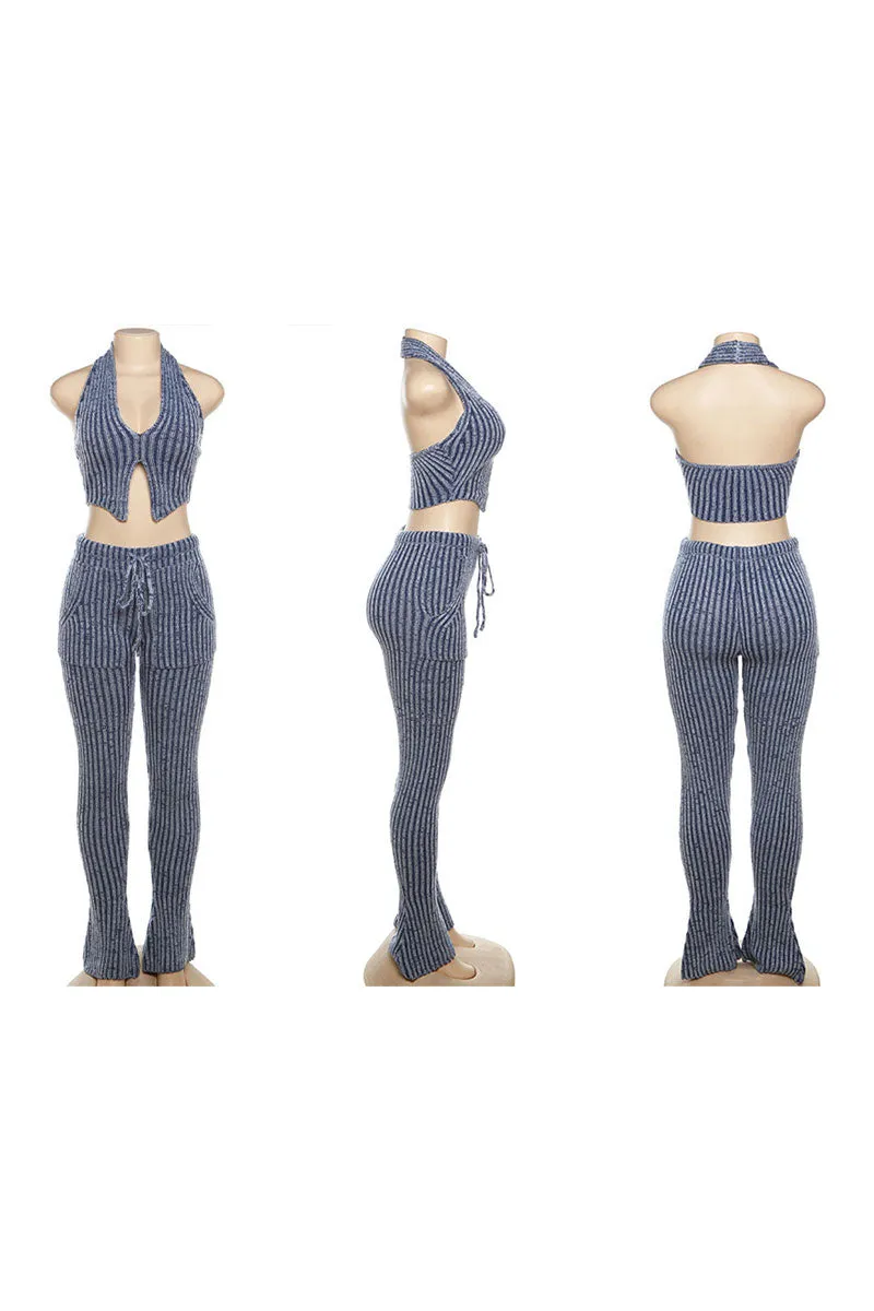 UH706 Knitted Top and Pants Set