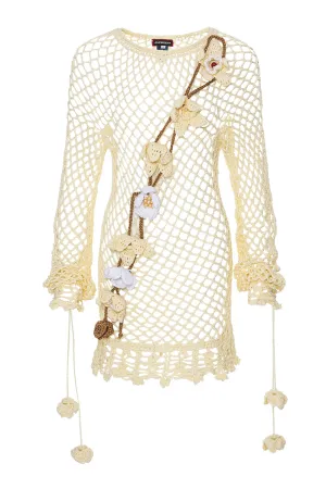 Vanilla Multicolor Handmade Crochet Top-Dress