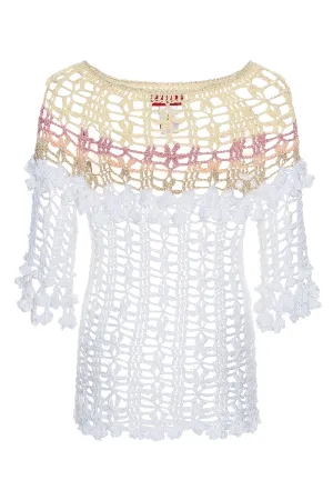 Vanilla Multicolor Handmade Crochet Top