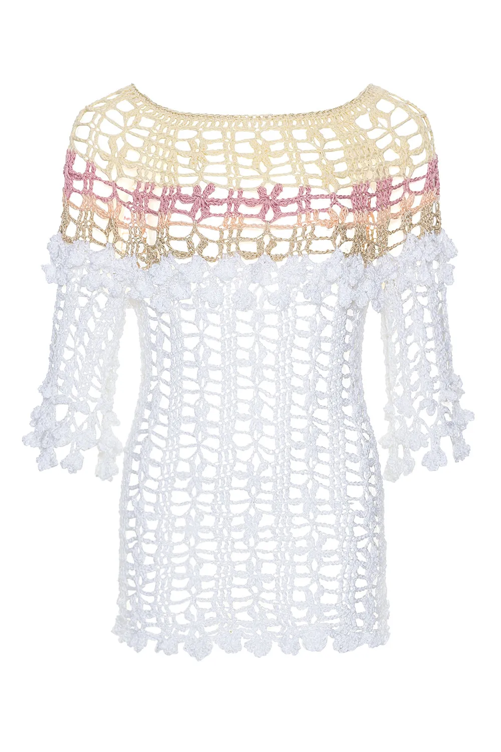 Vanilla Multicolor Handmade Crochet Top