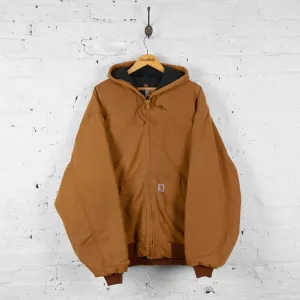 Vintage Carhartt Hooded Workwear Jacket - Brown - XXXL