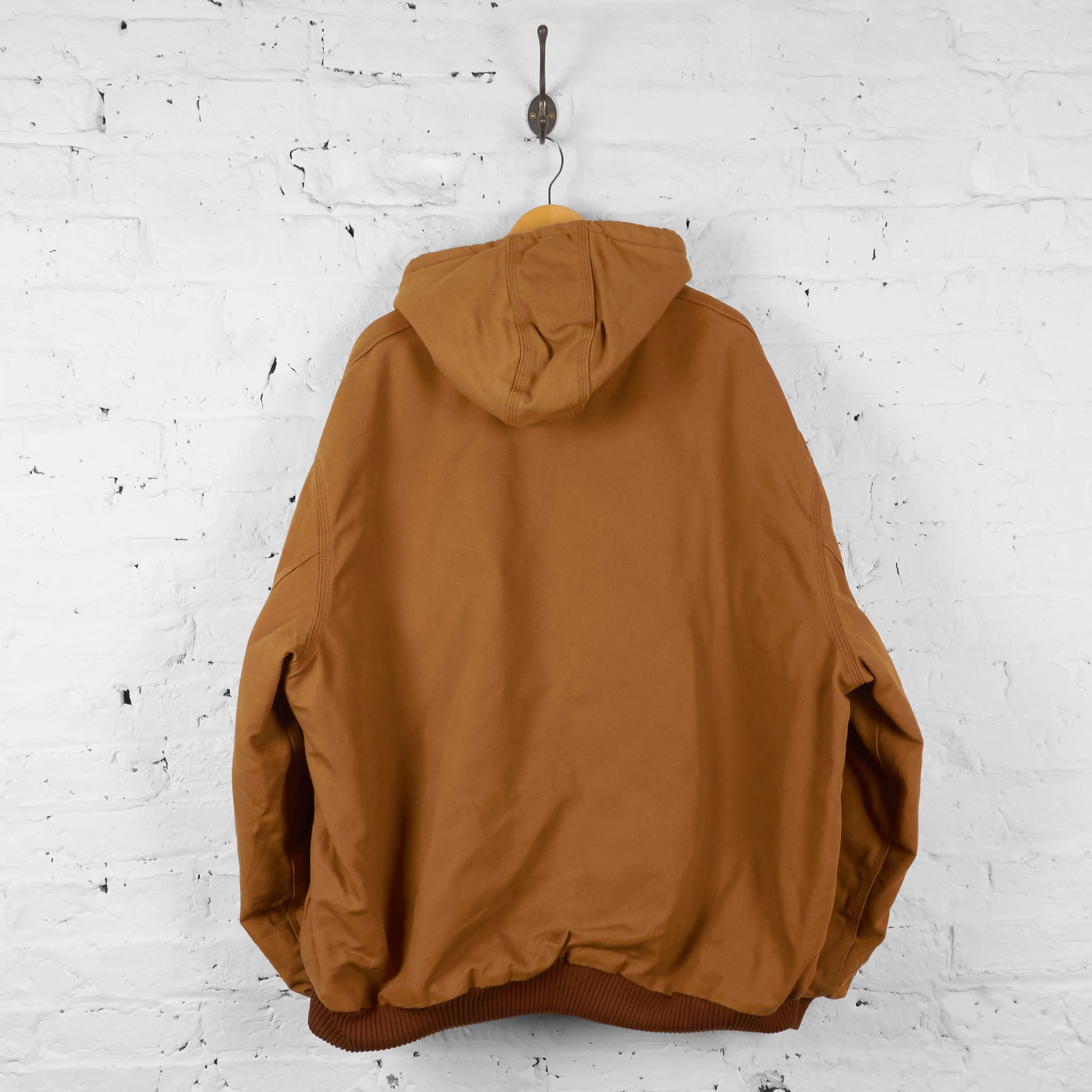 Vintage Carhartt Hooded Workwear Jacket - Brown - XXXL