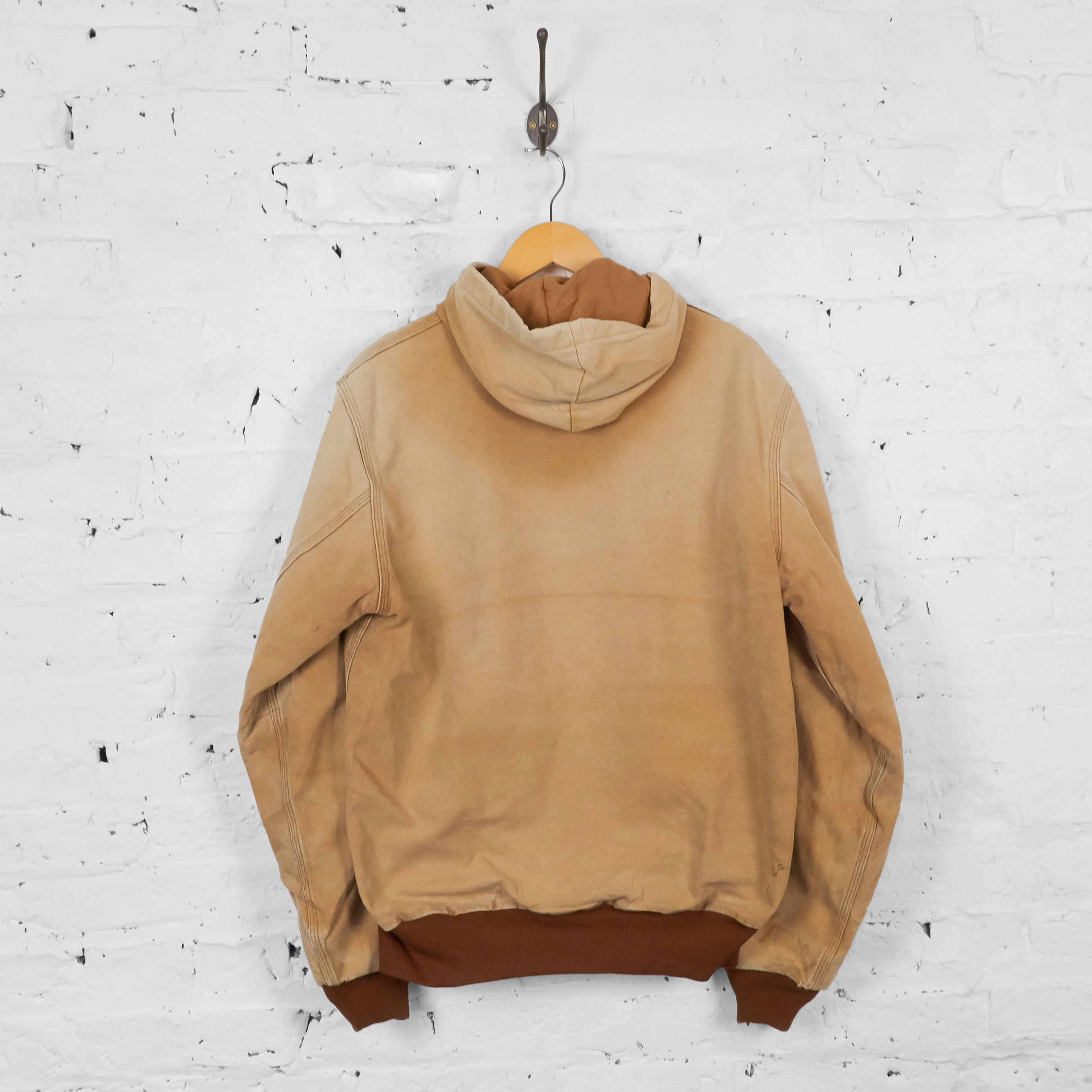 Vintage Hooded Carhartt Workwear Jacket - Beige - M
