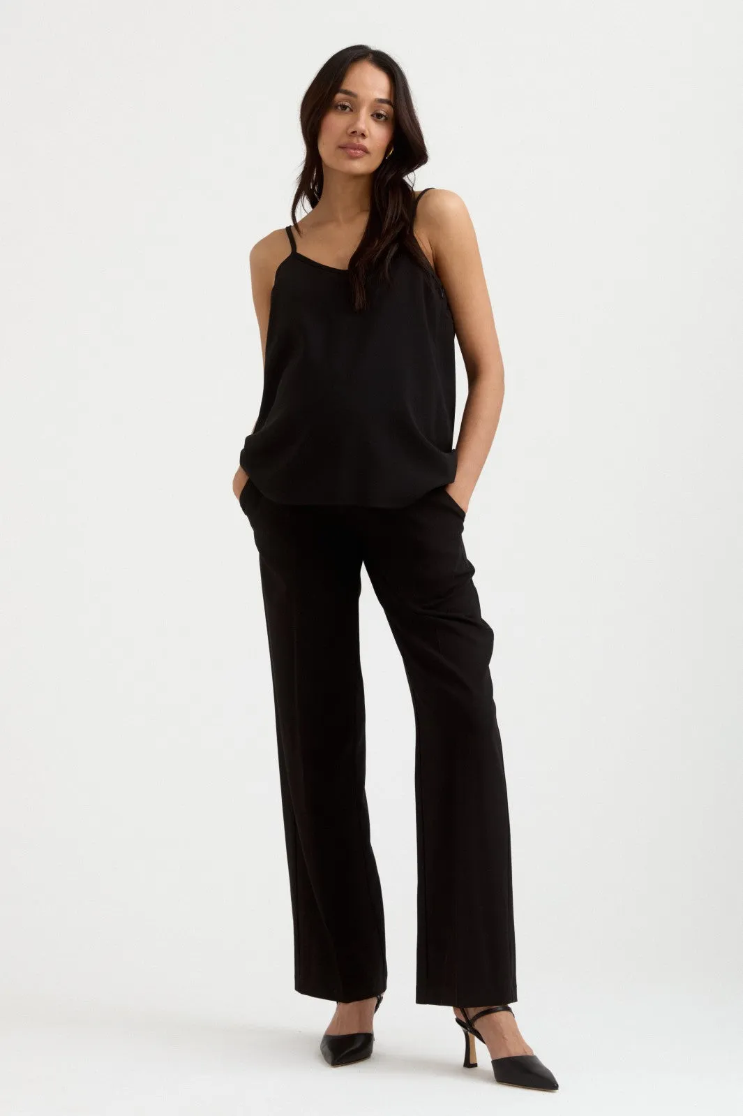 Waffle Wide-Leg Trouser