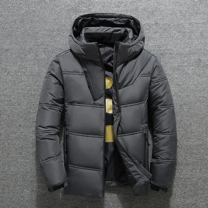 Warm waterproof winter jacket with hood for men | ideal for winter