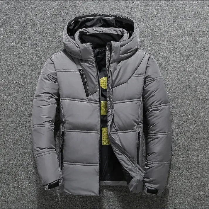 Warm waterproof winter jacket with hood for men | ideal for winter