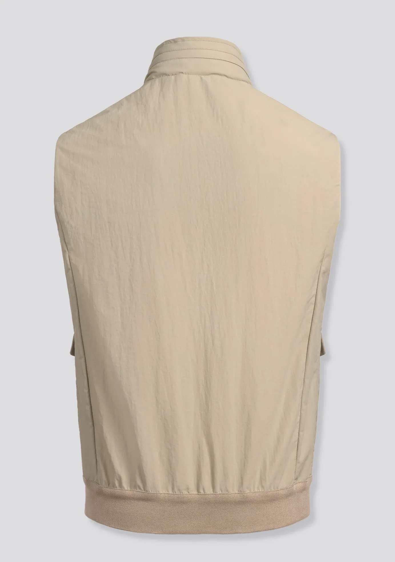 Waterproof beige Vest with hood
