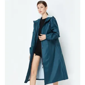Waterproof Long Women's Raincoat Jacket - Lightweight, Durable, Outdoor Wear, Ideal for Rainy Weather
