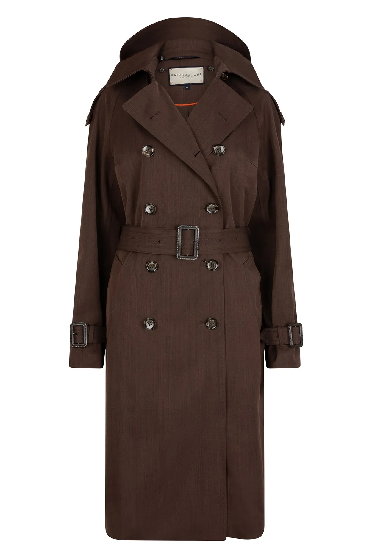 Waterproof Relaxed Fit Trenchcoat  | Brown Melange