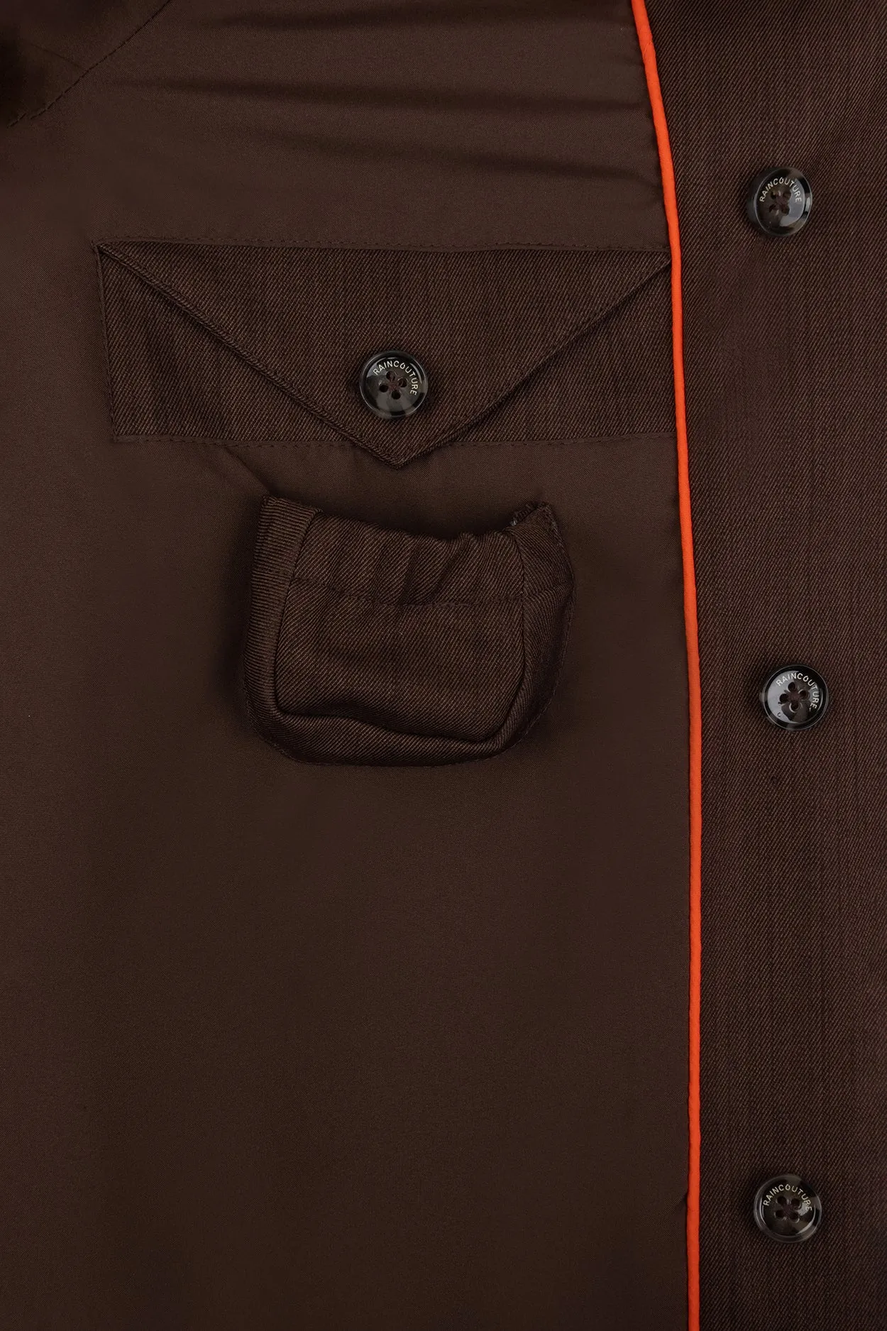 Waterproof Relaxed Fit Trenchcoat  | Brown Melange