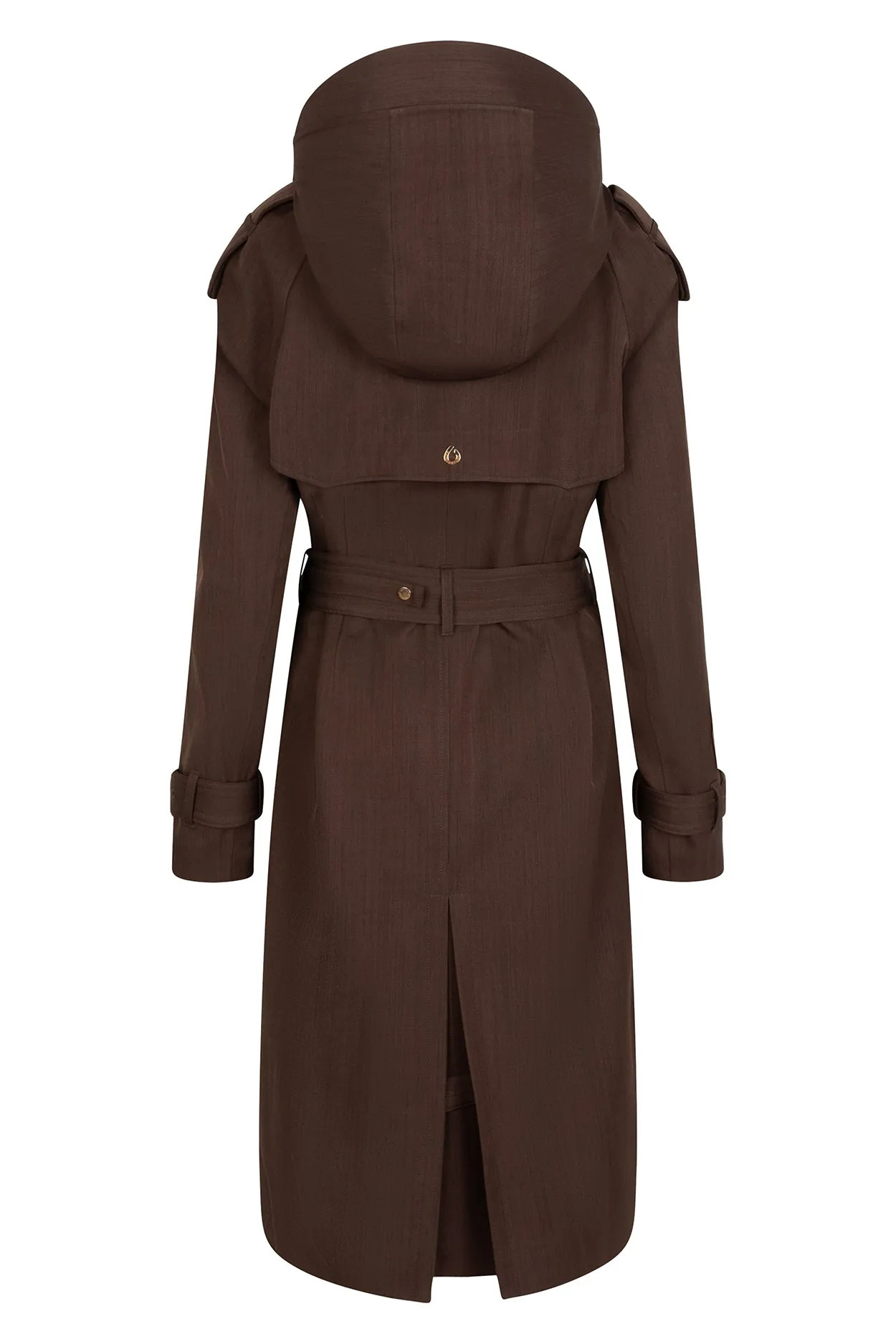 Waterproof Relaxed Fit Trenchcoat  | Brown Melange