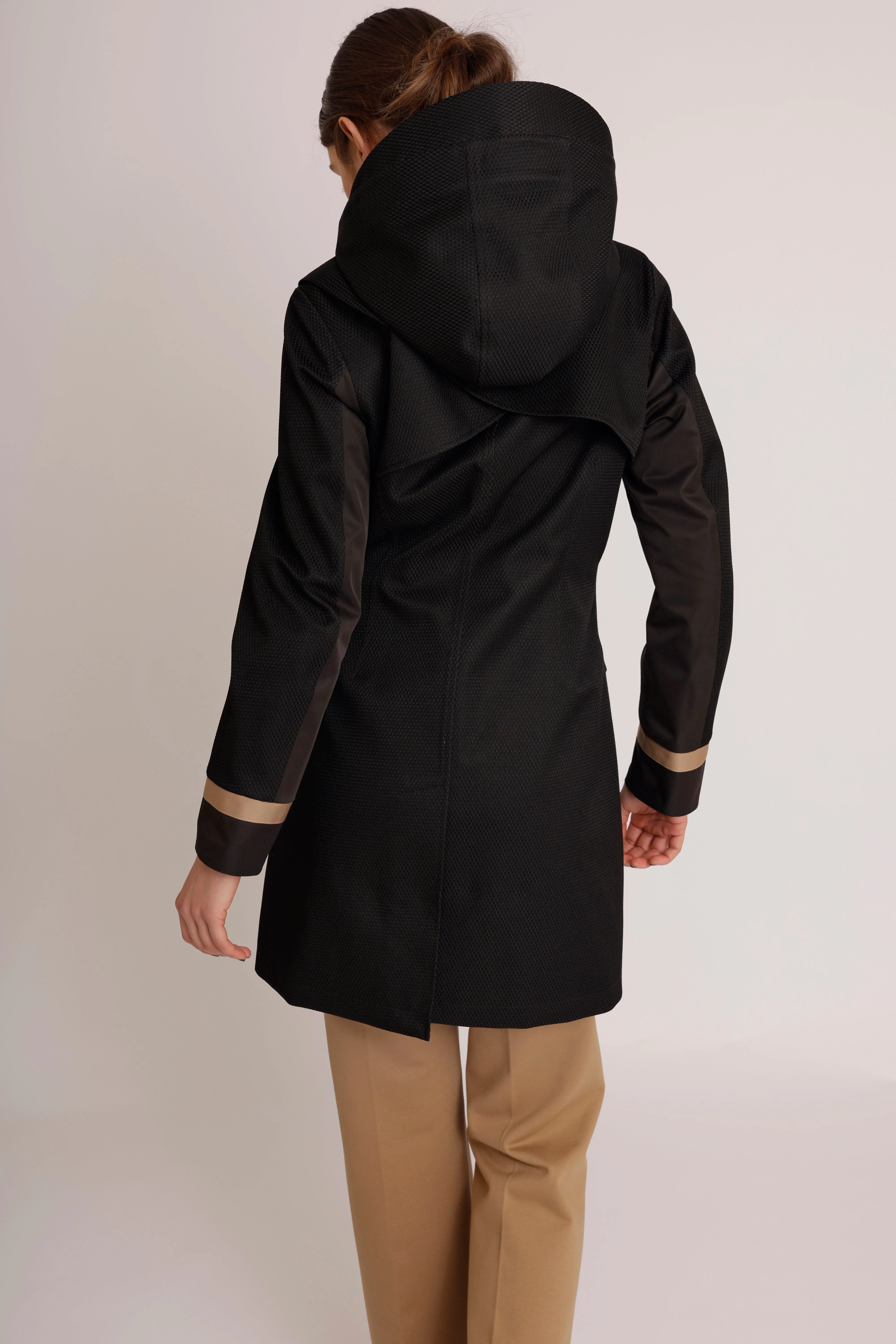 Waterproof Straight Fit Coat  | Black