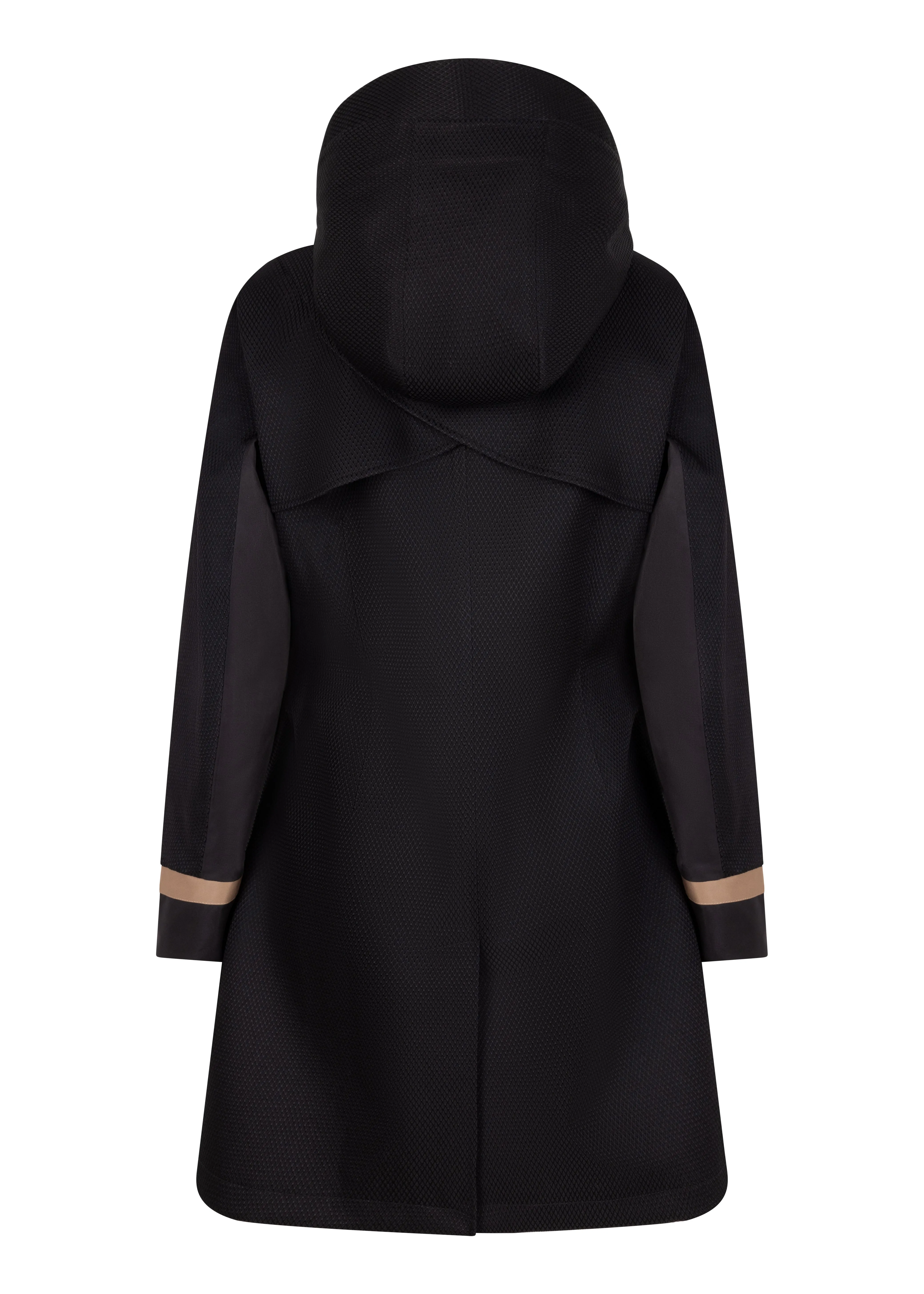 Waterproof Straight Fit Coat  | Black