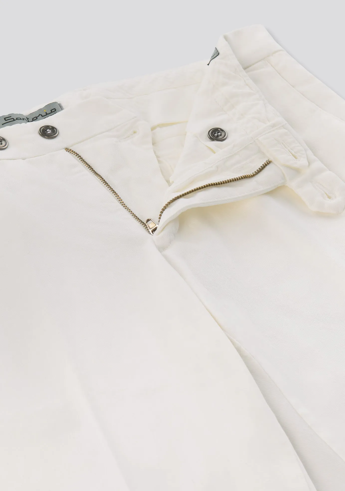 White Cotton Chino Pants