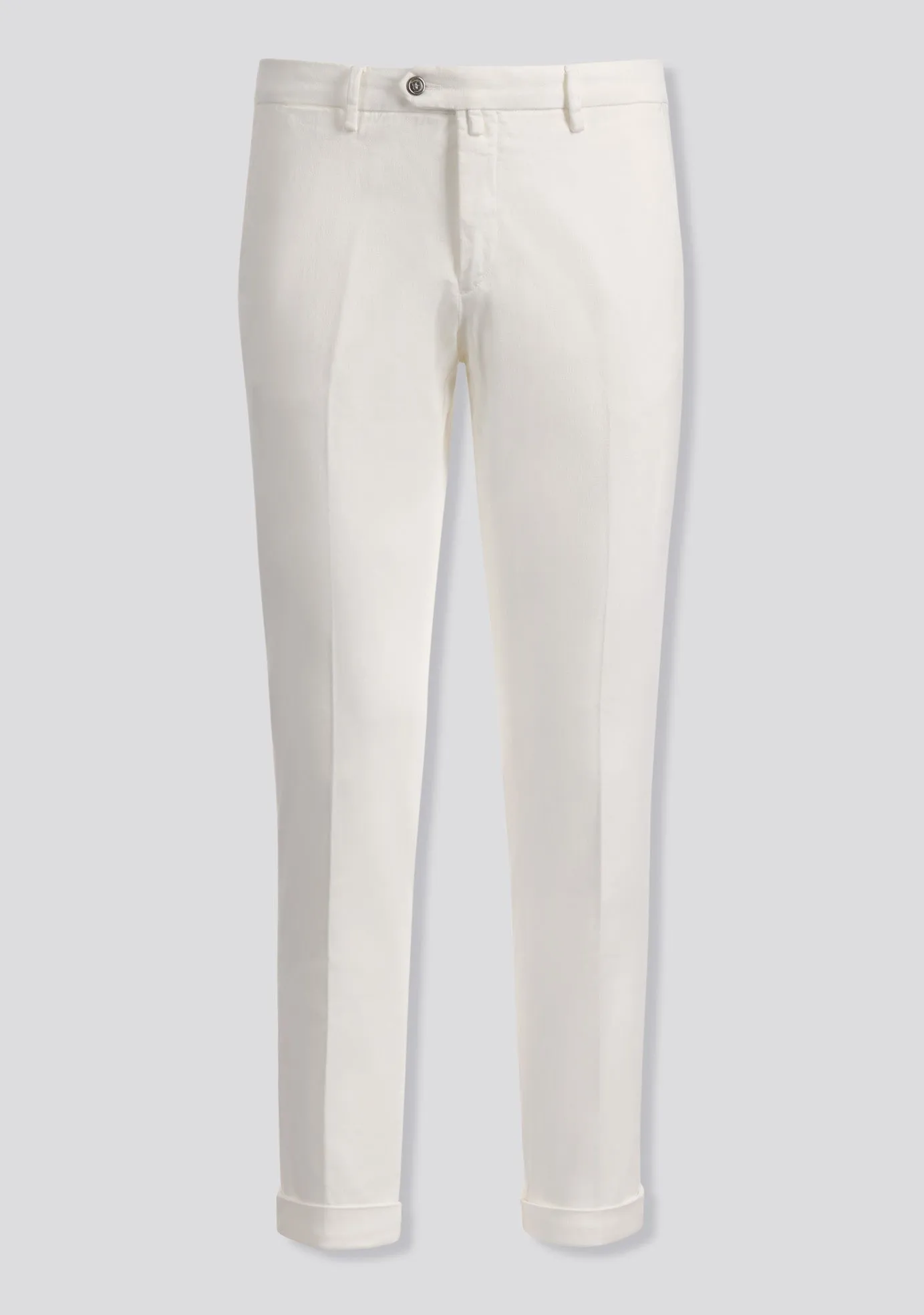 White Cotton Chino Pants
