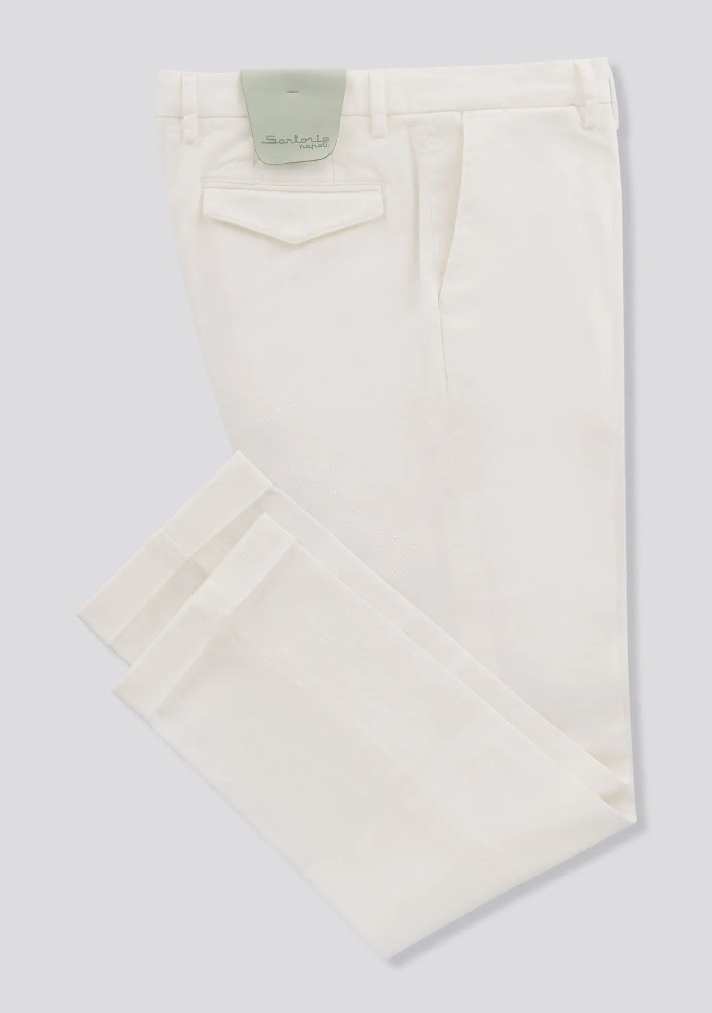 White Cotton Chino Pants
