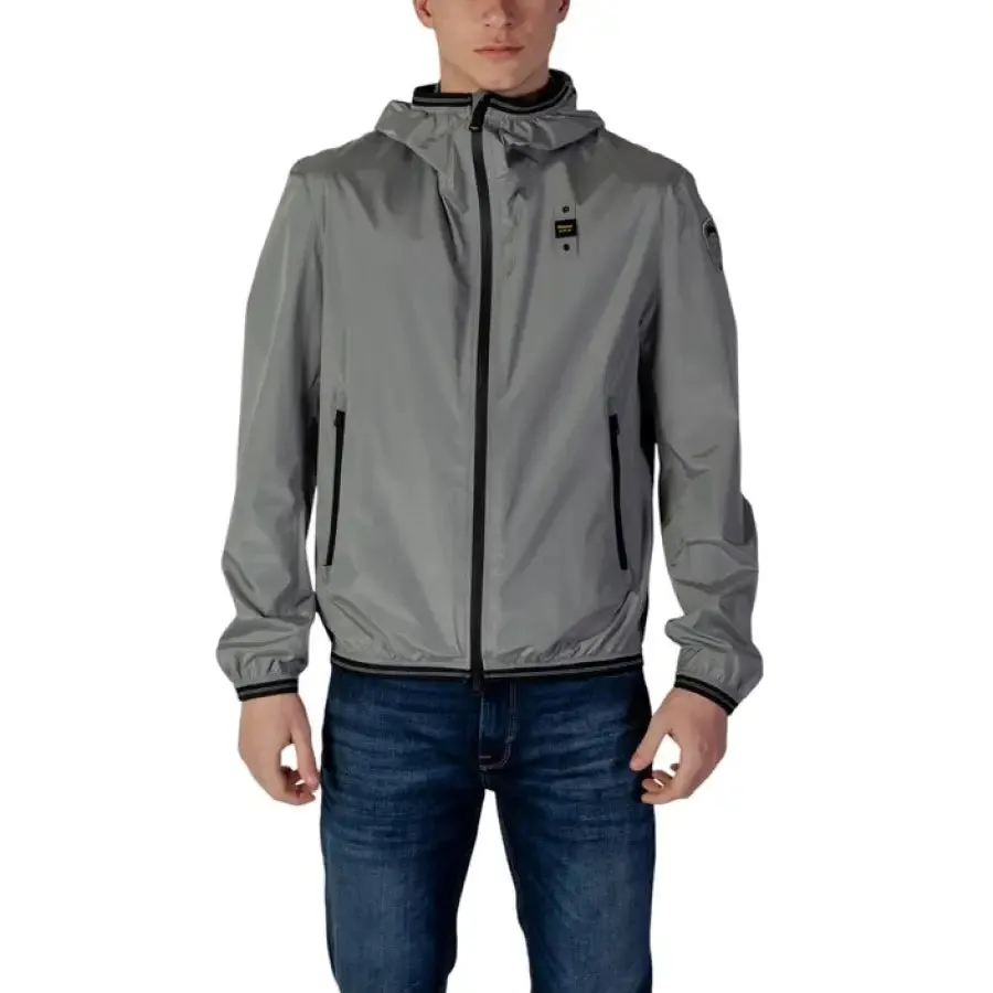 White Hooded Jacket with Black Trim