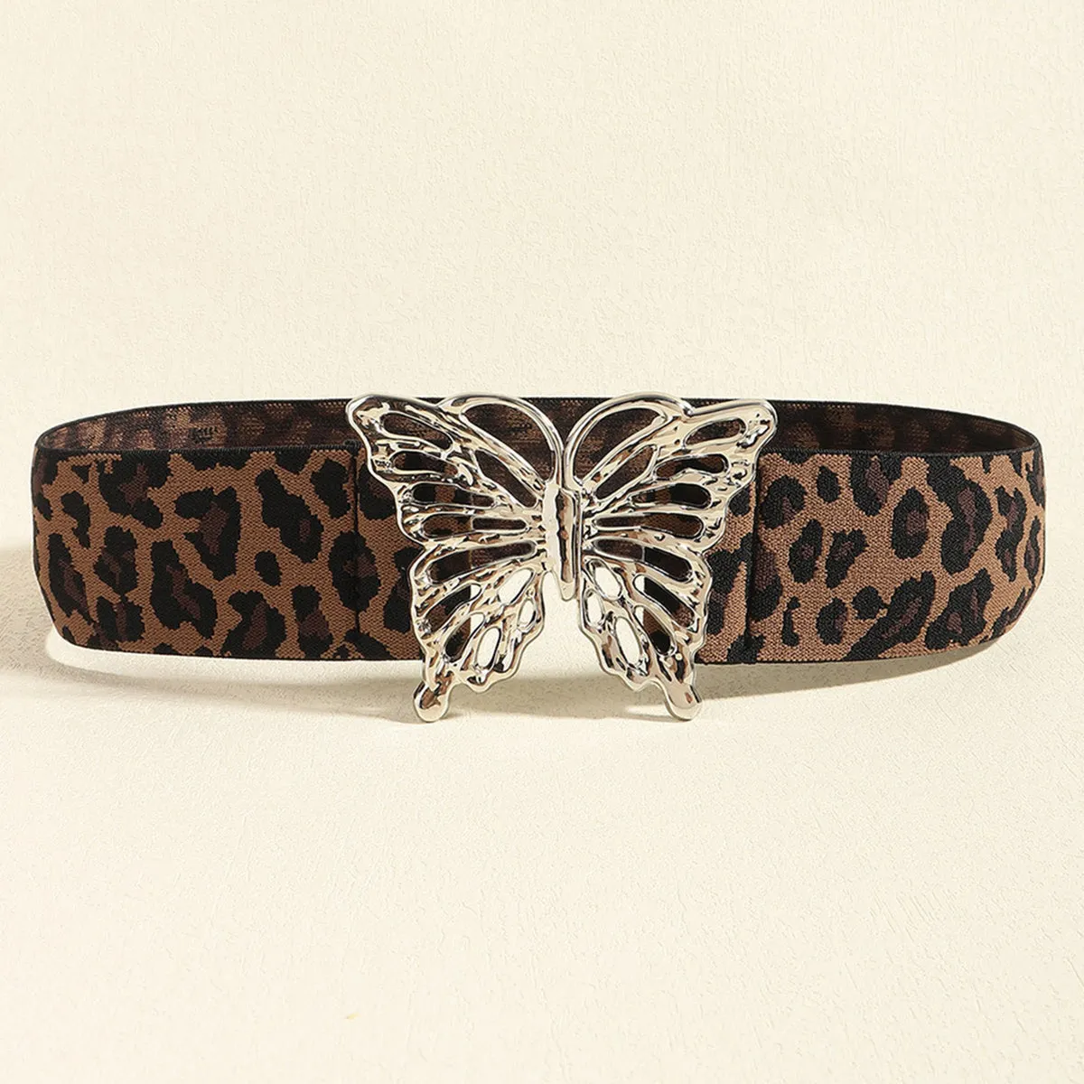 Wild Bloom Butterfly Belt (Leopard | Black | Cream)