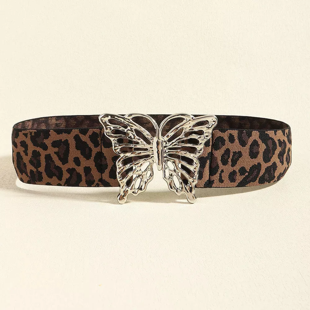 Wild Bloom Butterfly Belt (Leopard | Black | Cream)