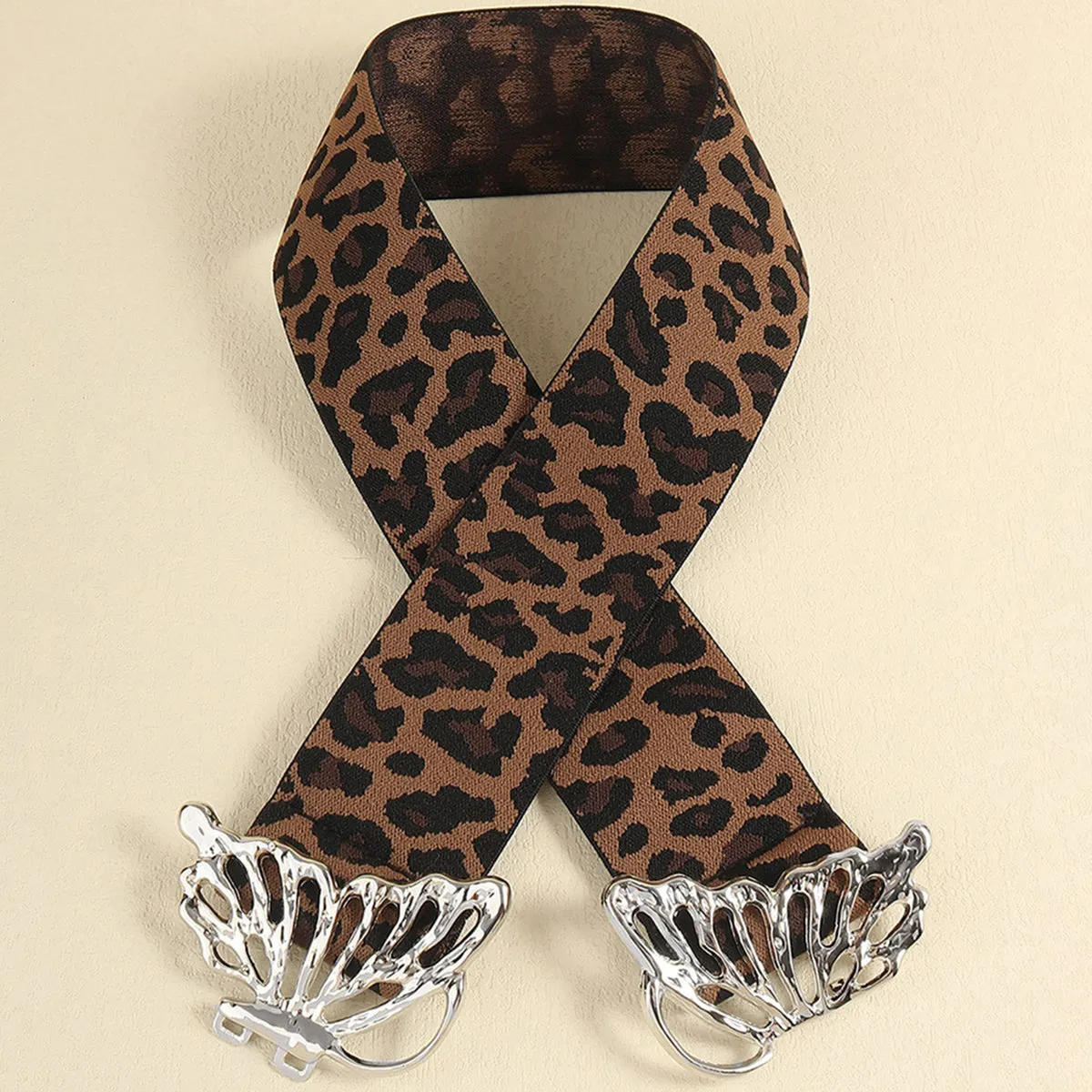 Wild Bloom Butterfly Belt (Leopard | Black | Cream)
