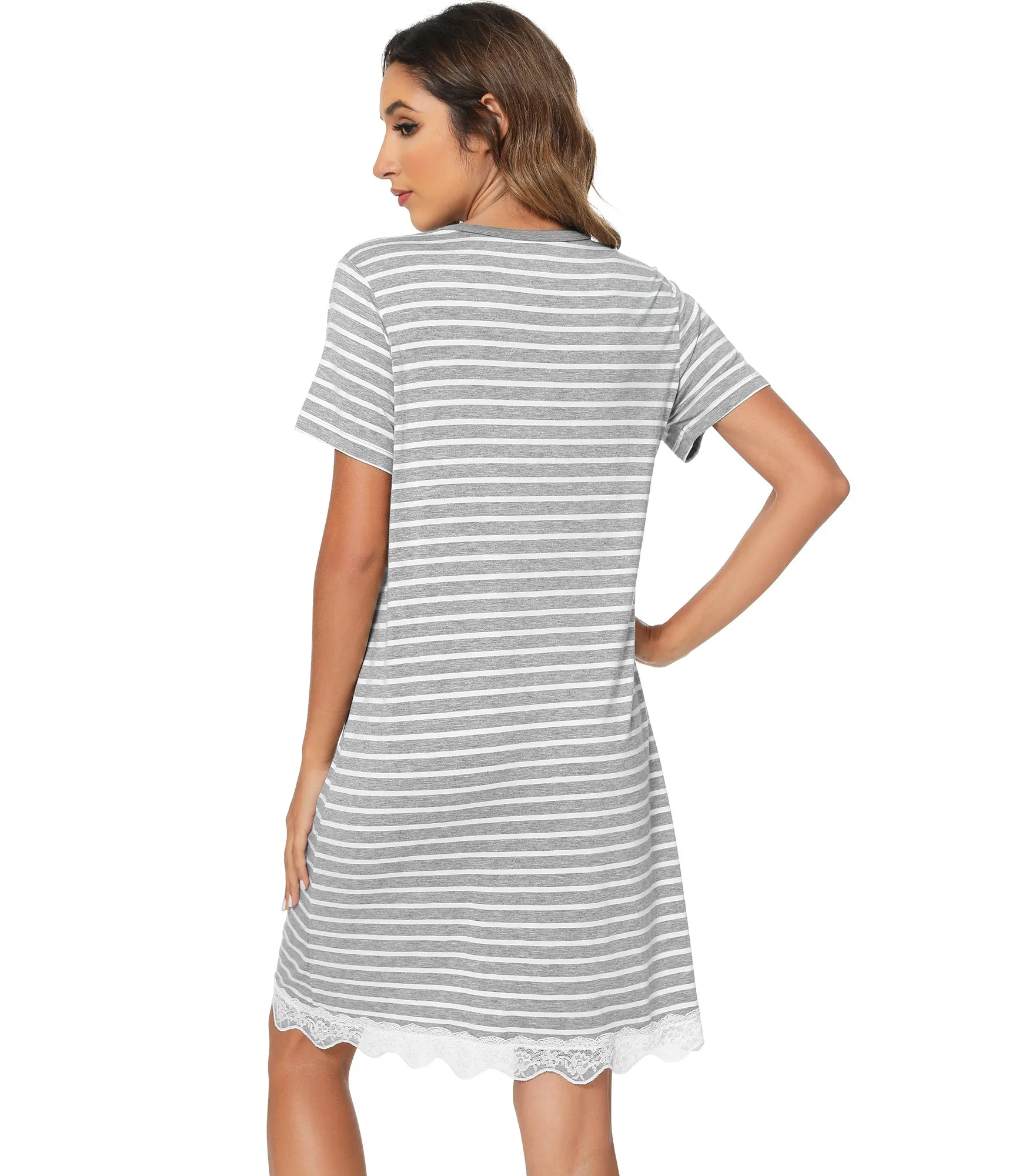 WiWi Bamboo Womens Button Down Nightgowns