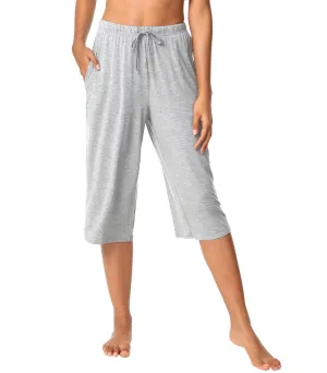 WiWi Womens Bamboo Comfy Capri Pants