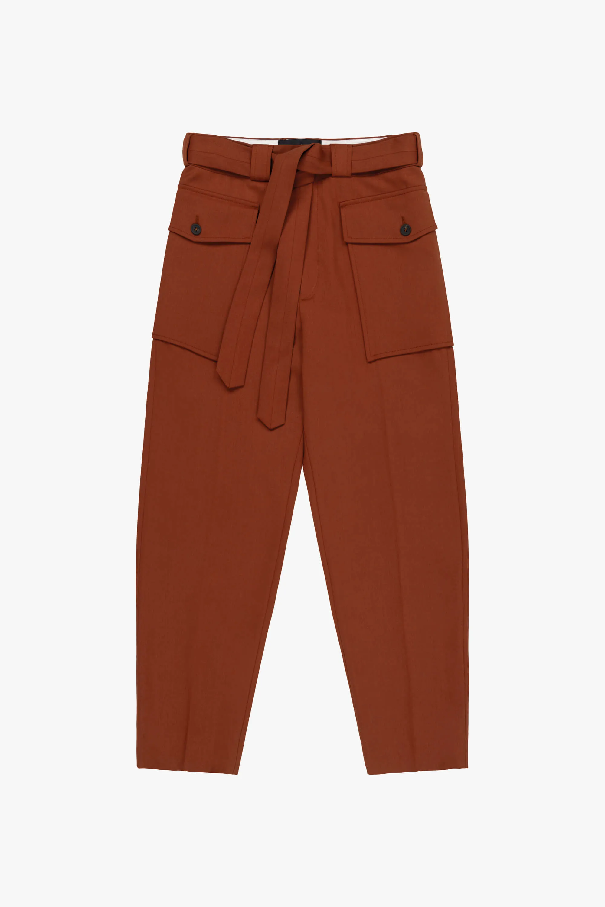 Wool Patch Pocket Trouser - Russett