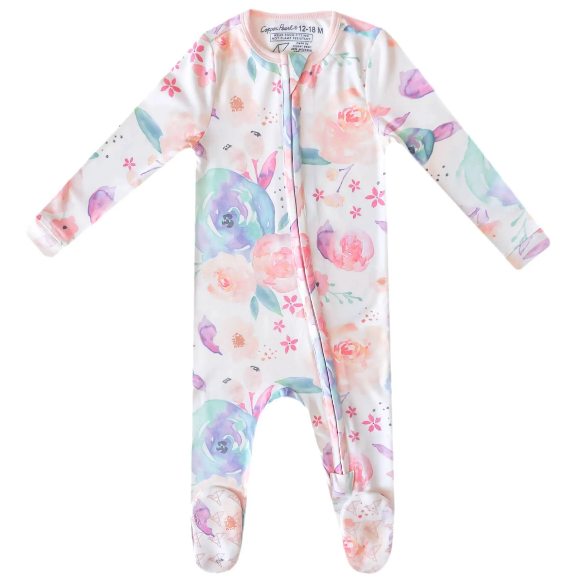Zip-Up Footie Pajama - Bloom