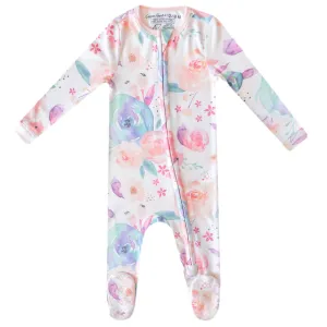 Zip-Up Footie Pajama - Bloom